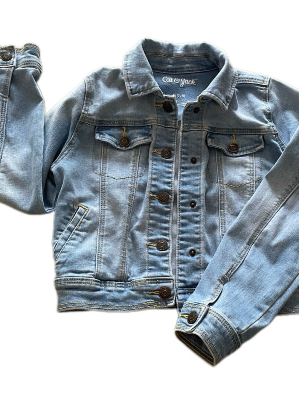Cat & Jack Light Blue Denim Jacket for Girls - M 7/8